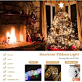 Miniatyrbild 5 av 5: Juldekoration LED-bandljus Julgransprydnader DIY Spetsrosetter Ljusslingor Navidad Heminredning Nyår 2022