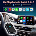 Miniatyrbild 4 av 5: Trådlös Carplay-adapter för /Android Auto-adapter 2-i-1 Typ-C/USB Plug&Play, Trådbunden CarPlay