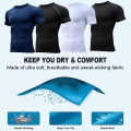Miniatyrbild 5 av 5: Anime Berserk Print Herr Compression Shirts Kortärmade Gym Workout Fitness Undertröjor Snabbtorka Athletic T-shirt T-shirts Toppar Navy Blue 1 L