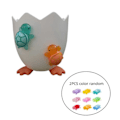 Miniatyrbilde 4 av 5: Eggeskallformet Blomsterpotte med Skilpadddekor for Skap Skrivebord Stue