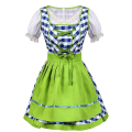 Miniatyrbild 3 av 4: Nya Halloween-karnevalsdräkter Tyska Oktoberfest-kostymer Delade hängslen Kostym bayerska damkläder 2XL Blue
