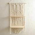 Miniatyrbillede 4 af 5: Makrame Væghængt Hylde Boho Træ Flydende Hylder Makrame Tapestry Rack