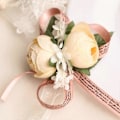 Miniatyrbilde 4 av 5: 2023 - Håndleddsblomst Rose Bryllup Håndleddsblomst 6 Stykker Vintage Bryllupsblomst Håndleddsstropp Armbånd (ShiKai)