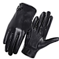 Miniatyrbillede 3 af 5: Evago Winter Warm Plys mænd og kvinders ægte lammeskindshandsker Fuld Palm Touchscreen D FOR MEN XL