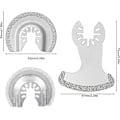 Miniatyrbillede 2 af 5: Oscillerende Korn Oscillerende Blade Sæt med 2 Diamant Oscillerende Multi-Værktøjsblade Segl og Halvcirkel til Riller Slibning af Fliser og Betonvægge
