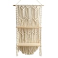 Miniatyrbillede 1 af 5: Makrame Væghængt Hylde Boho Træ Flydende Hylder Makrame Tapestry Rack