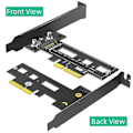 Pikkukuva 2 / 5: M.2 NGFF PCIe SSD - PCI Express 3.0 X4 -isäntäkorttisovitin, musta