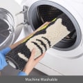 Miniatyrbillede 5 af 5: Tflycq badeværelsestæppe, skridsikker sød tegnefilm andebademåtte, ultrablødt vandabsorberende badeværelsesmåtte, maskinvaskbart badetæppe kompatibelt med badekar, Shoe Black cat