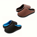 Miniatyrbillede 1 af 5: Nye modeller Herre Solid Memory Foam Hjemmesko, Åndbare Letvægts Anti-skrid Slip On Sko Med Foret Fuzz Til Indendørs Brug