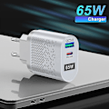 Miniatyrbild 2 av 5: 65W GaN Laddare Snabbladdning 3.0 Typ C Pd Usb Laddare Med För Qc 3.0 Portabel