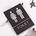 Miniatyrbilde 4 av 5: Mann&Kvinne WC Dekaler Toalettskilt Toalett Skilt Plakett Sølv