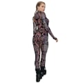 Pikkukuva 2 / 5: Naisten haalari Halloween-juhliin 3D Snake Print Bodysuits Cosplay Print Costume Stretch Skinny Catsuit Overall L