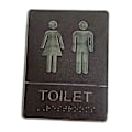 Miniatyrbilde 3 av 5: Mann&Kvinne WC Dekaler Toalettskilt Toalett Skilt Plakett Sølv