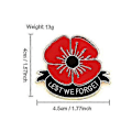 Pikkukuva 2 / 5: 4 kpl Punainen unikko kukka rintakoru, Lest We Forget -rintakoru miehille ja naisille, muistolahja vaatetusasusteet - Youa