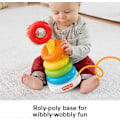 Miniatyrbilde 2 av 5: Rock-a-stack Babyleke, Klassisk Roly-poly Ringstableleke for spedbarn og småbarn?