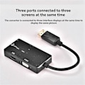 Miniatyrbild 3 av 5: DP till VGA DVI 3-i-1 Adapterkabel DP En-Till-Tre Videokonverterare Stöder 1080P, Lämplig för Pro