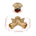 Miniatyrbillede 3 af 3: Haveslangefittings Ventiler Massiv Messing Slange Y Splitter 2-vejs Ventiler Til Hjemmehave Vanddele