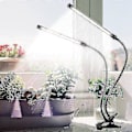 Miniatyrbillede 5 af 5: Vækstlys, Solskin Hvid 50w 84 Led Dobbelt Hoved Klips Plantelys, 4/8/12h Timer 5 Dæmpbare Niveauer