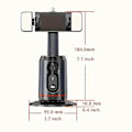 Miniatyrbillede 1 af 4: Automatisk sporings telefonholder med dobbelt fyldlys Telefonholder Bærbar alt-i-en Smart Selfie Stick 360 Rotation Hurtig ansigts- og objektsporing Cam