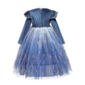 Miniatyrbild 4 av 5: Frozen Winter Elsa Princess Dress Kid Flicka Snow Quee Vestido Cosplay Kläder Elza Halloween Julkostym Elsa 3 7-8T (Size 140)