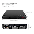 Miniatyrbilde 5 av 5: DVD-spiller for TV, sonefri DVD CD-plate spiller AV-utgang -i Pal/Ntsc, USB-inngang, fjernkontroll C