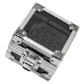 Miniatyrbild 4 av 5: Förvaringslåda för nagelfilsbitar med 25 hål, transparent flip-lock och dammtät design