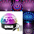 Miniatyrbilde 1 av 5: Bluetooth LED Krystall Stor Magisk Ball Scene Lys Blink Stemmeaktivert Fargerik Roterende Danse Scene Lys Magisk Ball Fjernkontroll (EU-regulering)