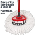Pikkukuva 2 / 5: 2/3 Pack Mop Replace Head yhteensopiva O Cedar Easywring Spin Mop -mikrokuituisen syväpuhdistuskoneen kanssa Pestävä ja helposti vaihdettava 3 Count