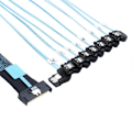 Pikkukuva 4 / 5: Slimline 5.0 - 8X SATA 7P 90 asteen naarasadapterikaapeli 0,8 m