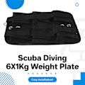 Pikkukuva 4 / 5: Sukelluspaino 6X1Kg painolevy tekniseen sukellukseen Bcd:lle