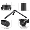 Miniatyrbild 5 av 5: Lättviktigt Mini Bordsstativ Aluminiumlegering Tripod Stativ med 1/4 Tums Skruvnyckel för DSLR ILDC