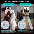Miniatyrbillede 3 af 5: AXNEN A10 Gimbal Stabilisator Selfie Stick Tripod med Fyldlys Forlængerstang Trådløs Bluetooth til Android IPhone Smartphone