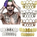 Pikkukuva 2 / 5: Nopea toimitus Grillz Flat 8 Ylä- ja 8 Alaosa Grillit Bling Set Halloween Jack Napier Eric Border Costumes Tee itse C