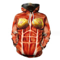 Pikkukuva 2 / 5: Naisten Halloween 3D Muscle Print -asu Skinny Catsuit Stretch Jumpsuit Bodysuit HOODED SWEATER S