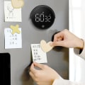 Miniatyrbilde 5 av 5: Roterende nedtelling Timer Klokke Timer Kjøkken Magnetisk påminnelse Baketimer Storskjerm Digital kjøkkentimer White
