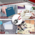Miniatyrbild 5 av 5: Handhållen Passfoto-Klippmaskin Foto-ID-Stansmaskin Hålslagare Lämplig för Kontor