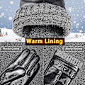 Miniatyrbilde 4 av 5: Skinnhansker for menn. Svart Driving/working Touchscreen Lammeskinn Cashmere Winter