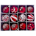 Miniatyrbild 2 av 4: Julgranskulor 12 bitar 6 cm plastkulor Set med hängare Julgransprydnader för juldekoration