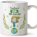 Pikkukuva 1 / 2: Zia Tazza/Muki Maailman Paras Täti Alkuperäinen Syntymäpäivälahja Idea Paras Täti Keramiikkamuki. 330 ml