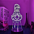 Miniatyrbilde 5 av 5: Shen 3D Lampe Anime Re Zero Starting Life In Another World Nattlampe For Barneromsdekor Bursdagsgave Re Zero Rem LED Nattlys