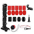 Miniatyrbilde 1 av 5: Passer for GoPro9/10 Mountain Dog Xiaoyi DJI Kamera Universal Motorsykkel Sykkel Hjelm Hakeholder 19 Deler ScrollsQY