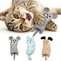 Miniatyrbild 2 av 5: Kattmynta Leksaker, 3st Kattmynta För Kattleksaker, Bittåliga Kattmynta Leksaker Katt Tuggleksak För Katter, Kattmyntafyllda Tecknade Kattleksaker Katt Tandleksak (blå, Brun)