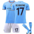 Miniatyrbilde 1 av 2: 22-23 Manchester City Champions League-trøye nr. 17 De Bruyne 26