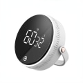 Miniatyrbilde 2 av 5: Roterende nedtelling Timer Klokke Timer Kjøkken Magnetisk påminnelse Baketimer Storskjerm Digital kjøkkentimer White