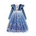Pikkukuva 2 / 5: Frozen Winter Elsa Prinsessa Mekko Lapsi Tyttö Lumikuninga Vestido Cosplay Vaatteet Elza Halloween Joulupuku Elsa 5 2T (Size 100)
