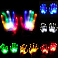 Miniatyrbild 3 av 5: Led färgglada handskar Finger Lights Party Rave blinkande handske multi-color
