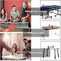 Miniatyrbilde 4 av 5: Uttrekkbart Ping Pong Nett, Portabelt Bordtennisnettstativ, Perfekt For Ping Pong Bord, Skrivebord, Spisebord