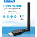 Miniatyrbilde 2 av 5: Onvian USB Bluetooth 5.0 Adapter Dongle Antenne Lang Rekkevidde 100M Trådløs Lydmottaker Sender For PC Laptop Win 7/8/8.1/10