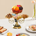 Miniatyrbillede 4 af 5: Opdelt serveringsfad blomster snack dessert tallerken til restaurant festbord