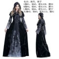 Miniatyrbillede 1 af 5: Hurtig forsendelse Real Shot Halloween Vampyr Kostume Par Døds Kåbe Dæmon Kostume Karakter Tøj Style 5 Xl